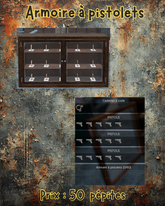 armoire à pistolets