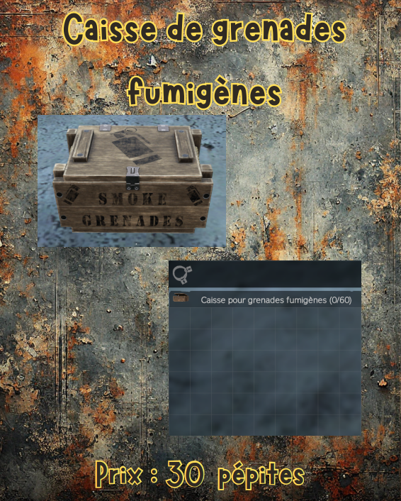 caisse de grenades fumigènes