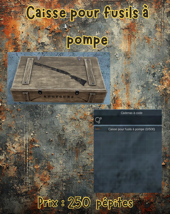 caisse pour fusils à pompe