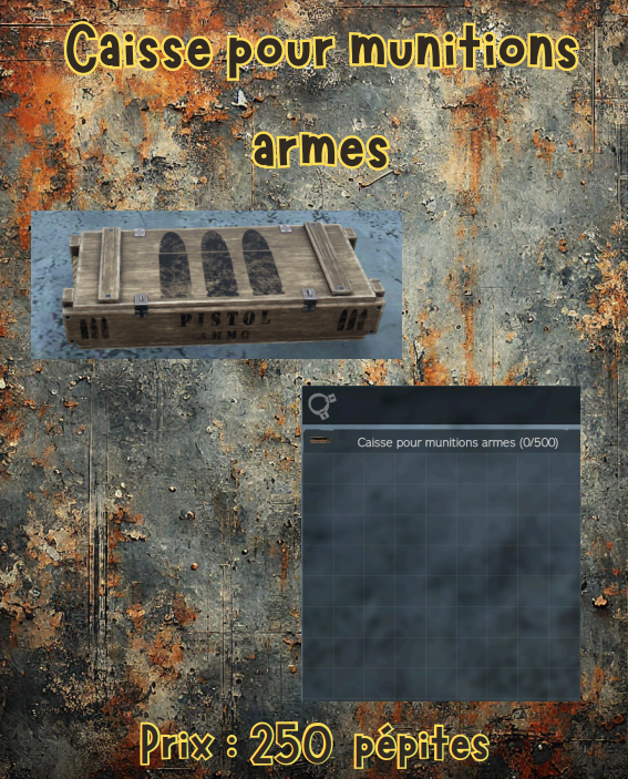 caisse pour munitions armes