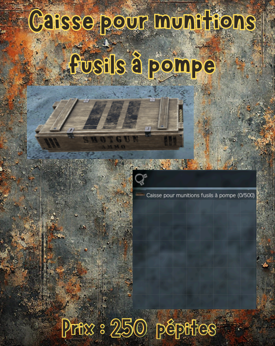 caisse pour munitions fusils à pompe