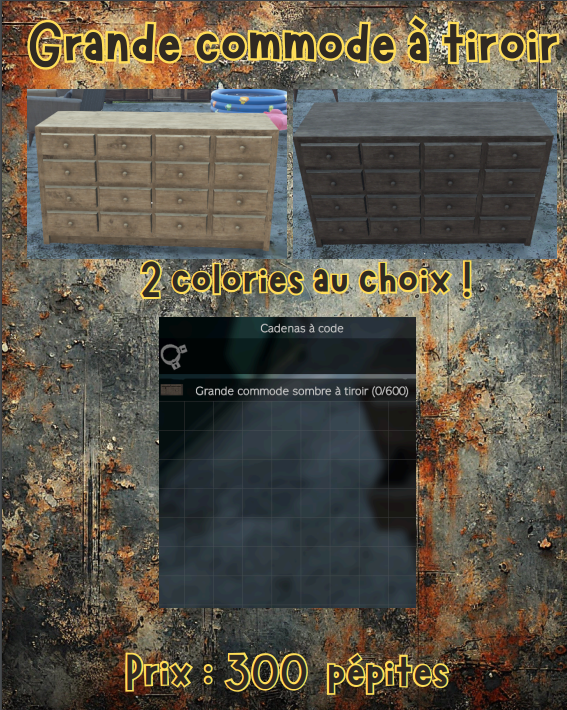grande commode à tiroir